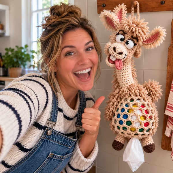 🧶Crochet Animal Bag Holder DIY Kit – Cute & Functional Hanging Storage Craft Kit