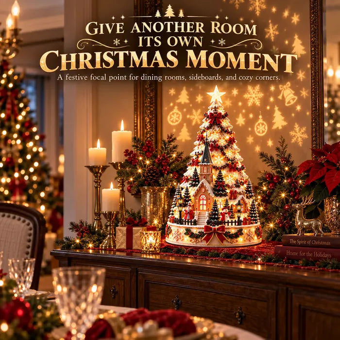 💯 Last day 49% OFF - 🎄Christmas Village Projection Centerpiece